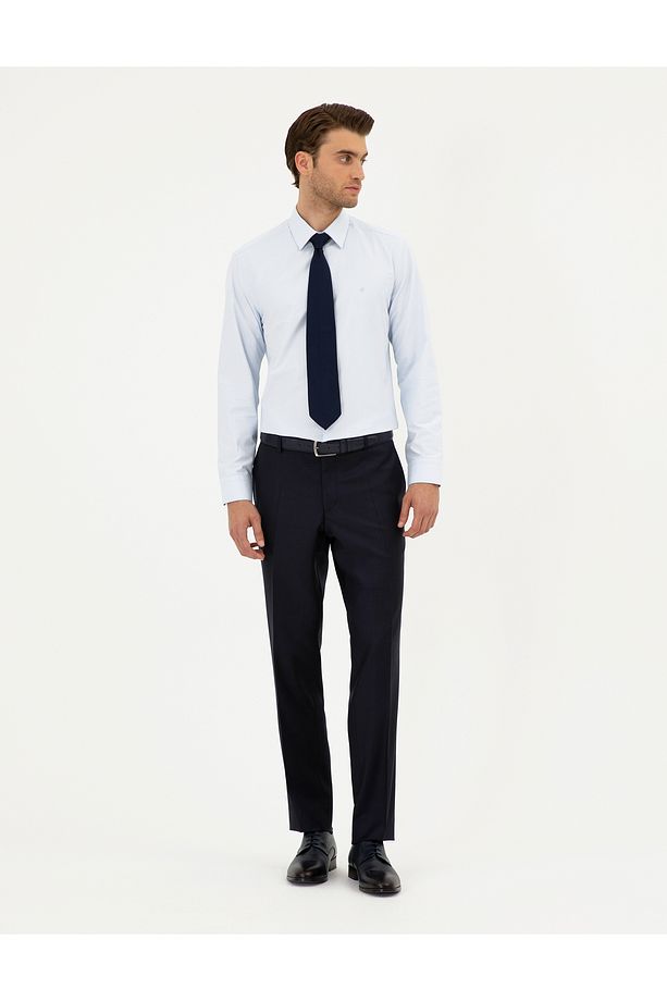Açık Mavi Regular Fit Uzun Kollu Basic Gömlek 50289411-VR003 - 4