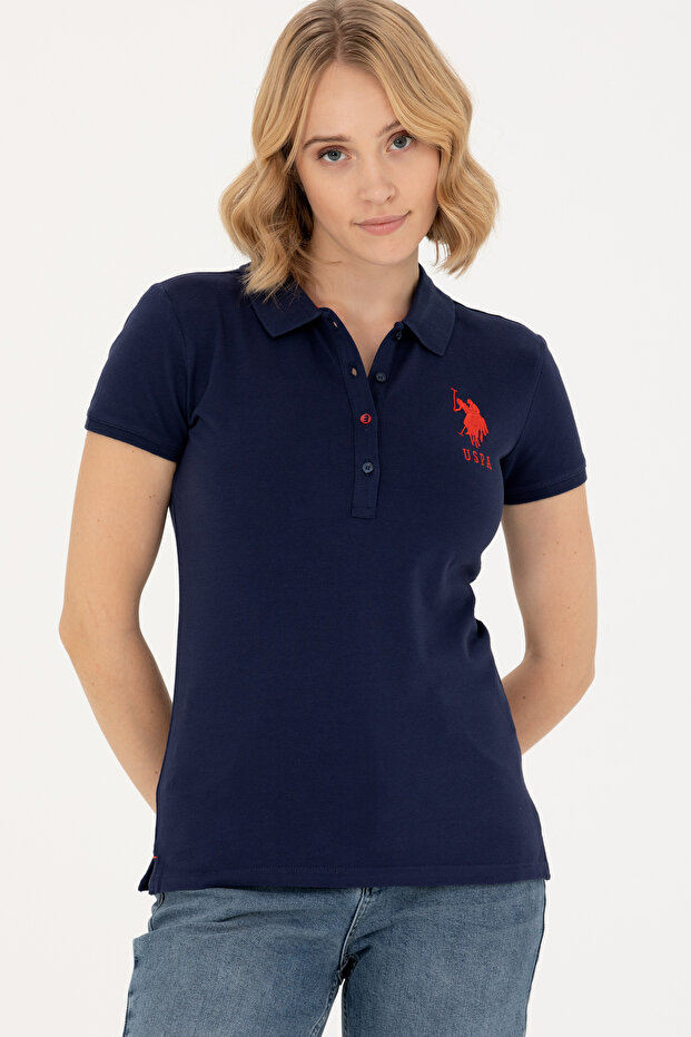 Women's Navy Blue Basic T-Shirt 50262699-Vr033