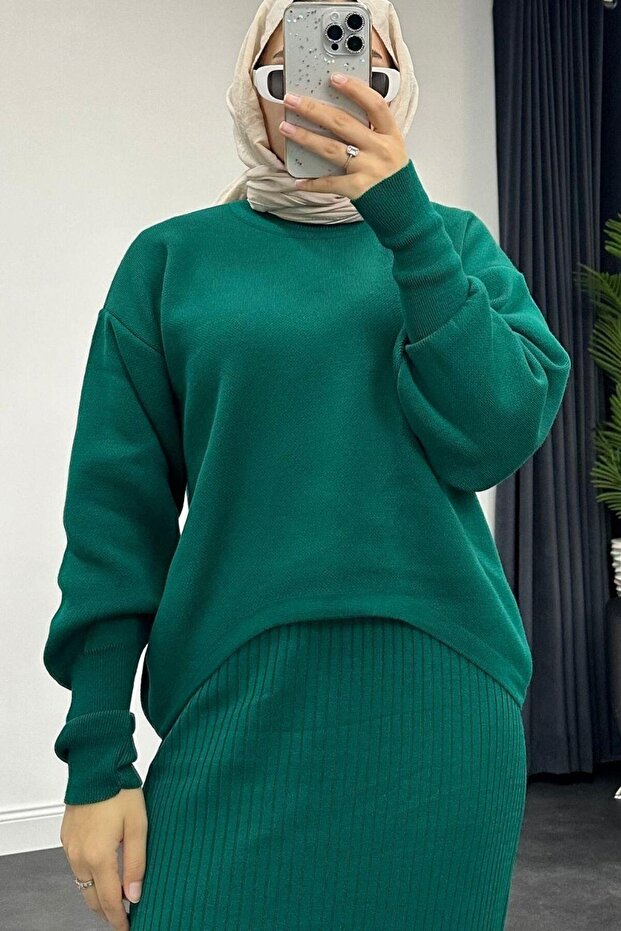 Asel Triko Elbise Zümrüt - 2