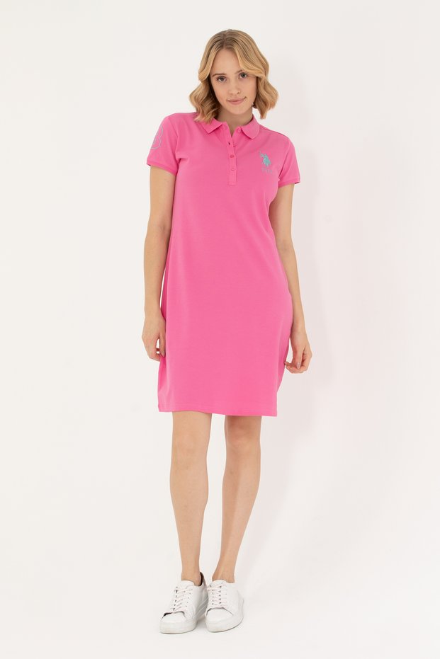 Pink Knitted Women's Dress - 50262697 -VR041