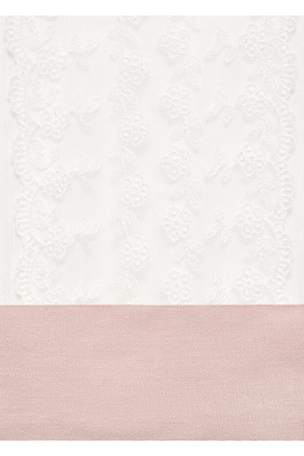 İşlemeli Fiyonklu Elbise - 5