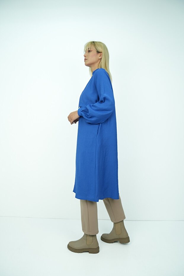 Kalın Modal Tunik Mavi - 6