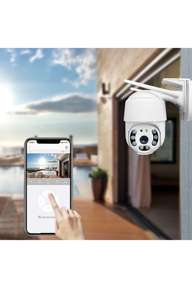 2.0 Mp Hd Lens İç Dış Mekan Suya Danıklı Ip Wifi Network Güvenlik Kamerası 32 Gb Hafıza Kartlı - 4