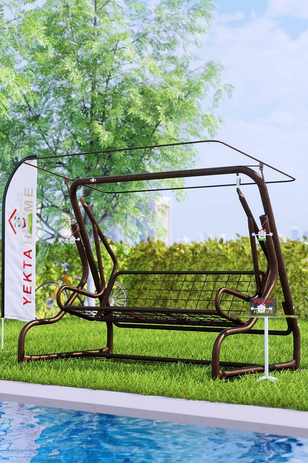 Yekta Tropik 3 Kişilik Bahçe Salıncağı Balkon Salıncak 200 cm - 6