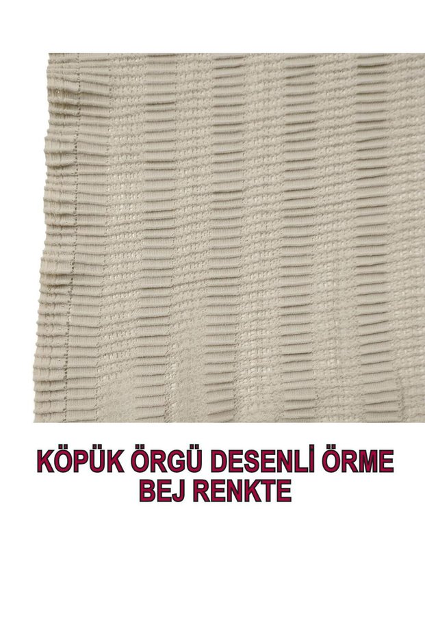 Thin Jersey-Like Knitted Fabric in Beige Color Width: 160 cm