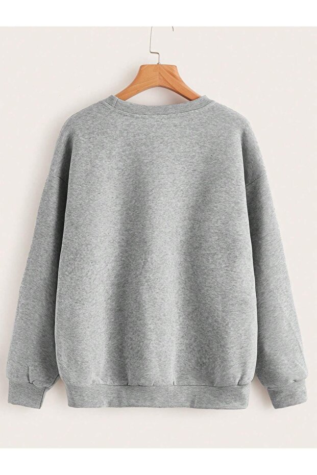 سويت شيرت برقبة دائرية كبيرة الحجم - 2