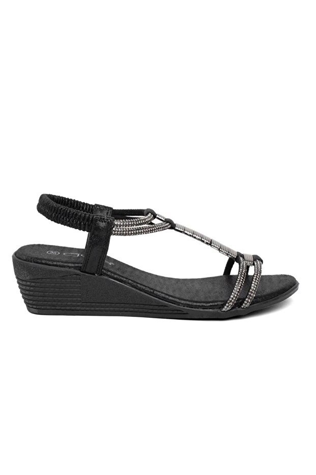 25Y145-1 Women's Stoned Wedge Sandals