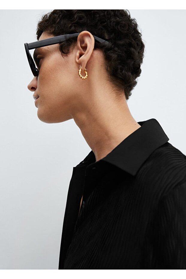 Dokulu düğmeli gömlek - 6