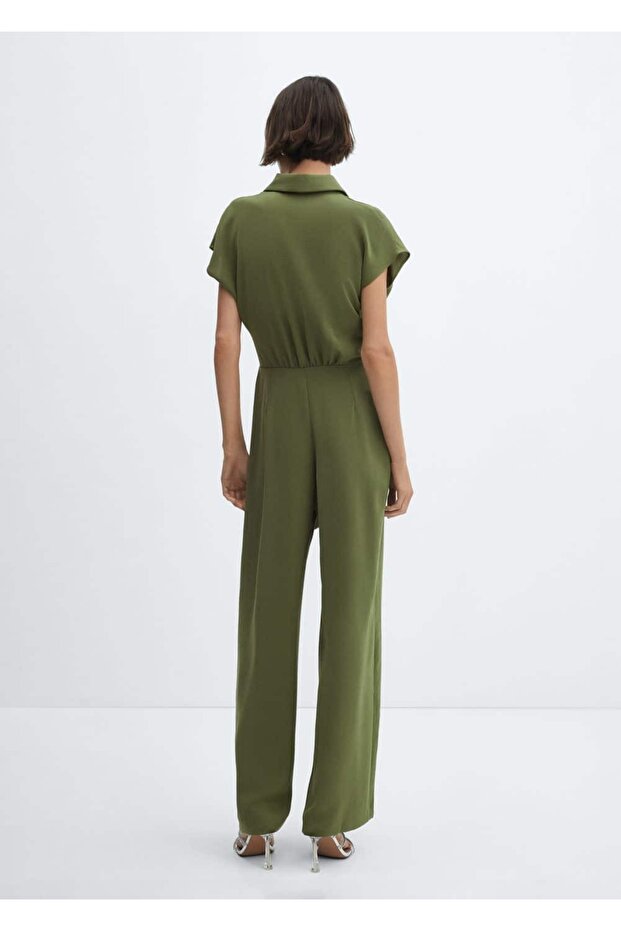 Bağ detaylı uzun tulum - 4