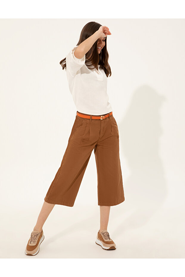 Taba Flare Cropped Trousers 50246687-Vr099