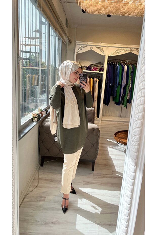 İNVEE 6923 Haki Tunik - 3
