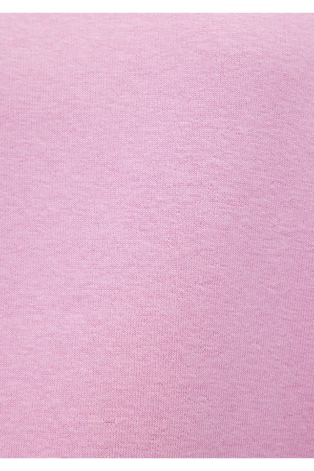 Bisiklet Yaka Pembe Basic Sweatshirt 1610198-71117 - 7
