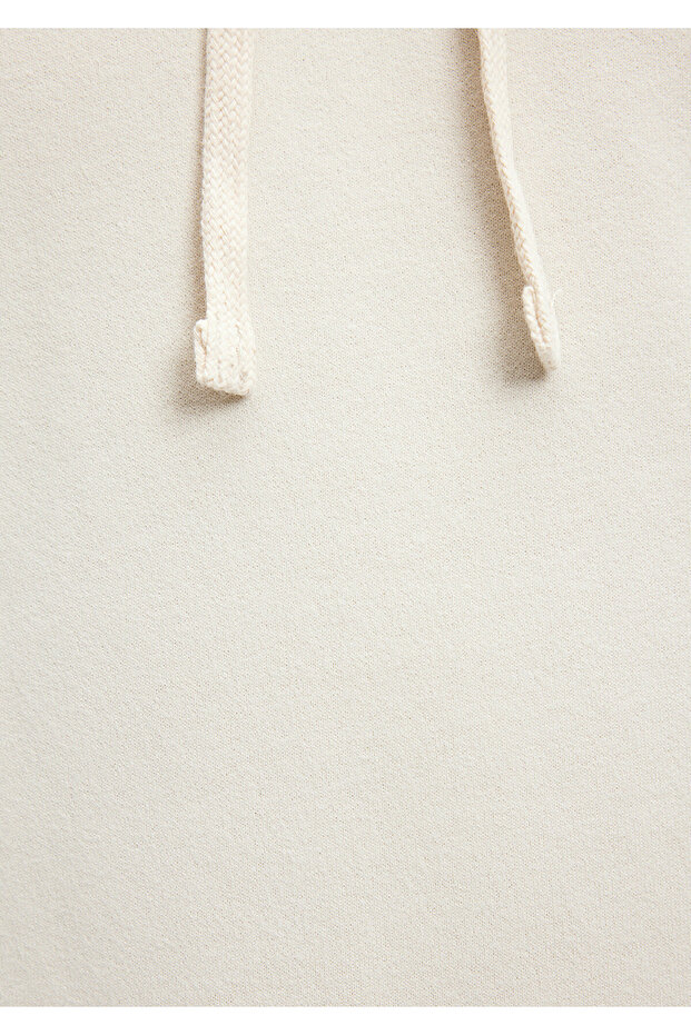 Kapüşonlu Bej Basic Sweatshirt 0s10120-82127 - 6