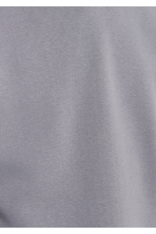 Kapüşonlu Gri Basic Sweatshirt 0610937-83747 - 6