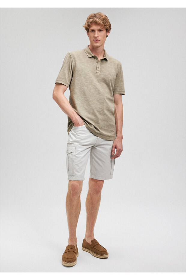 Khaki Polo T-Shirt Regular Fit / Normal Cut 0611858-70186