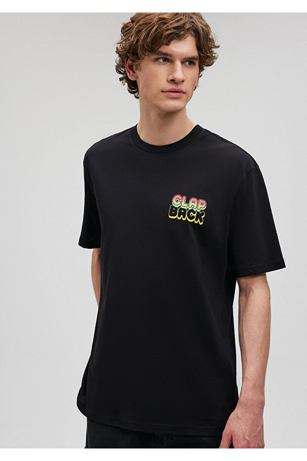 Printed Black T-Shirt Loose Fit / Loose Relaxed Fit0612109-900