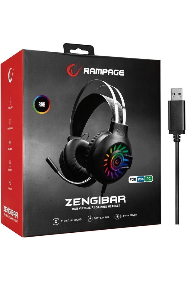 Rm-k44 Zengibar 7.1 Surround Rgb Siyah Gaming Mikrofonlu Oyuncu Kulaklığı - 7
