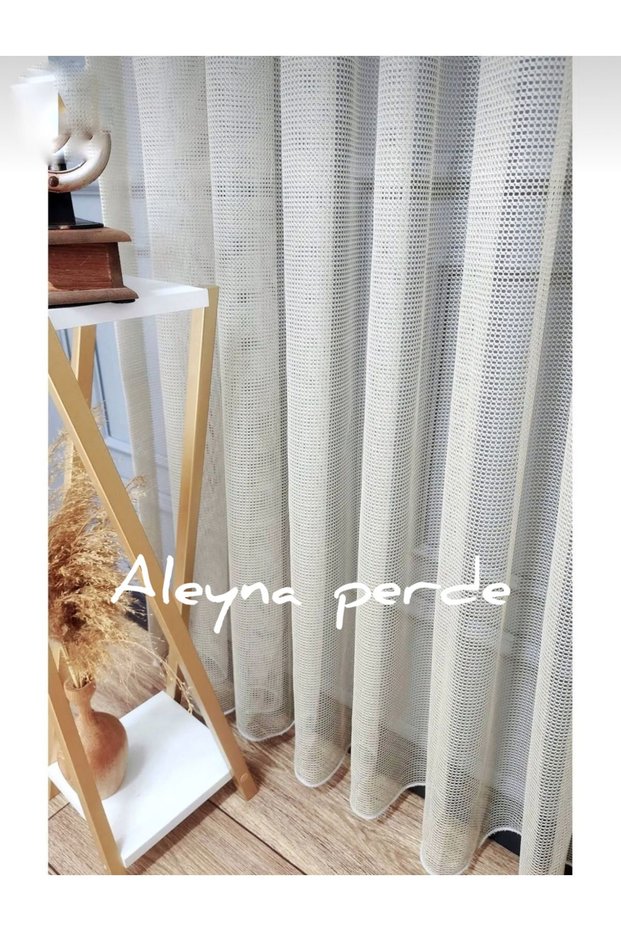 Taçvizon Color Iron-Free Mesh Tulle Curtain with Normal Pleats