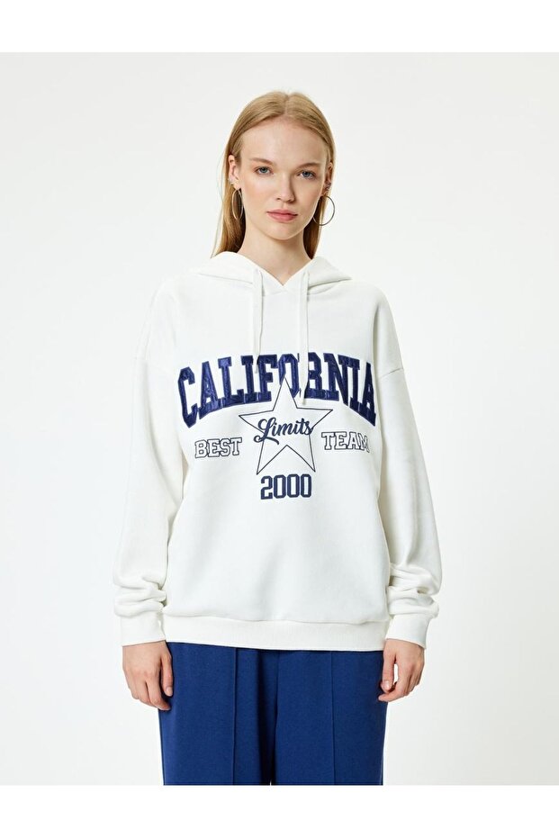 Kadın Oversize Kapüşonlu Sweat - 3