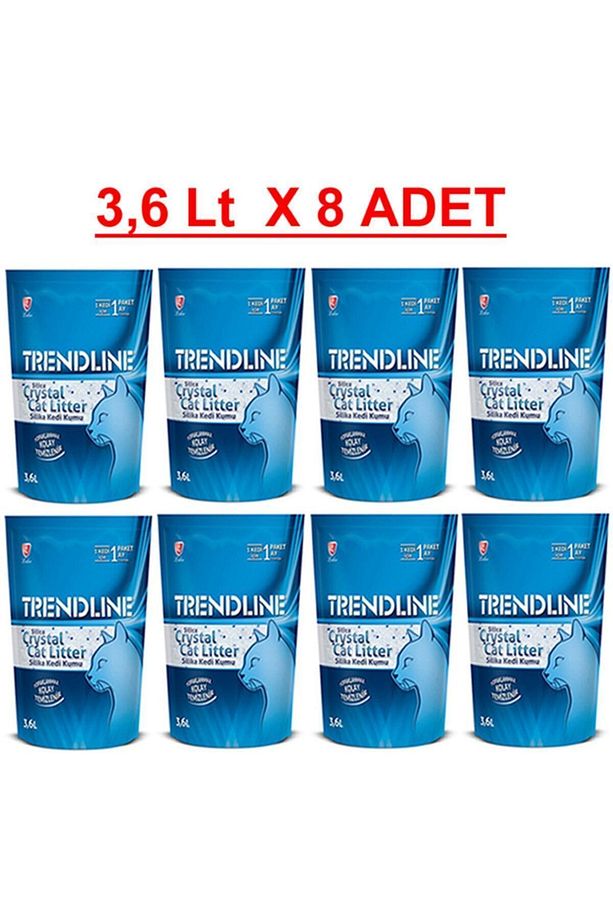 Kristal Silika Kedi Kumu - 3.6 Lt X 8 Adet ( 8 Li ) - 1