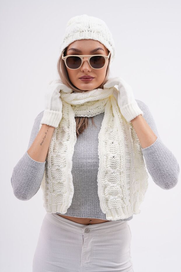 Atkı Bere Eldiven Seti - 3