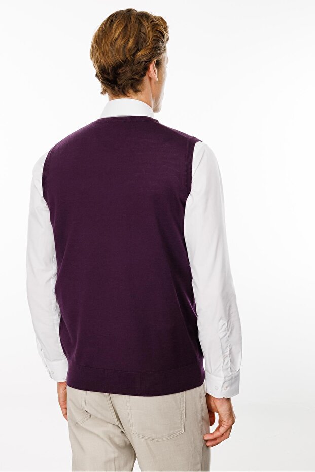 Erkek Süveter Mor - 5