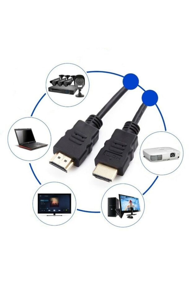 Hdmi Kablo 5m Metre Full Hd 3d Ses Görüntü Kablosu Pc Notebook Ps3 Lcd Led Projeksiyon - 5