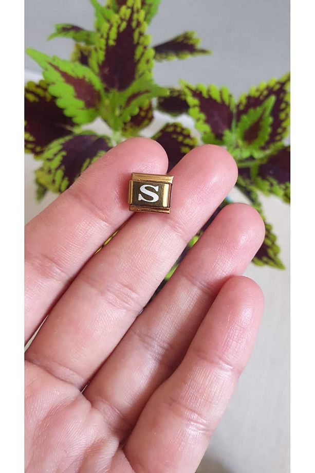 Nomimation Charm Gold Renk Nomi Charm Çelik 9mm Istediğini Yazdır - 5