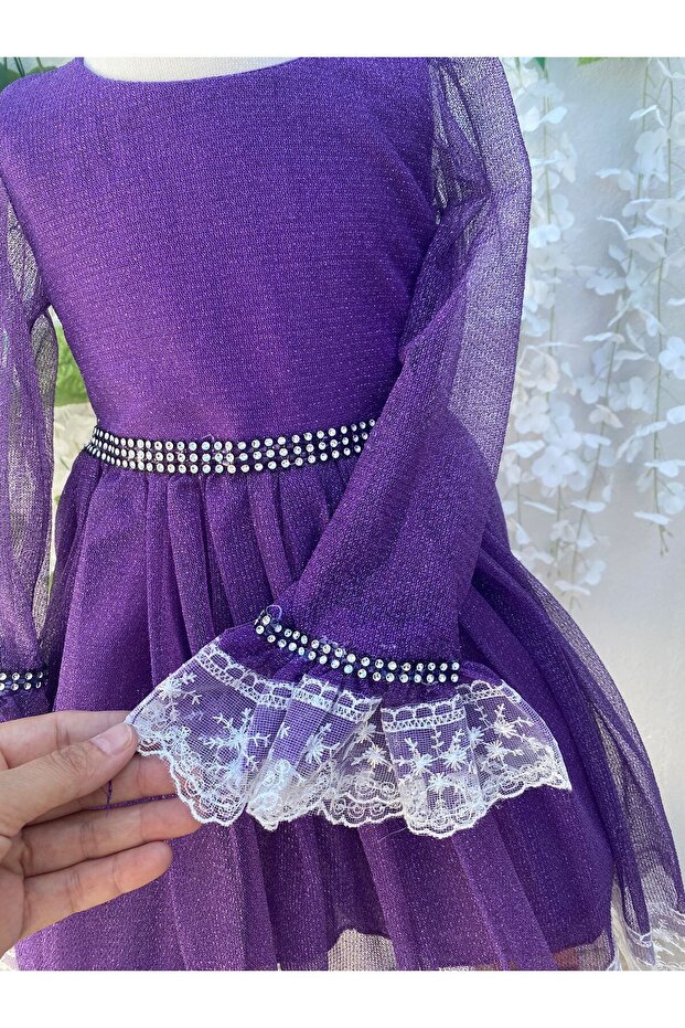 Simli Tül Elbise - 3