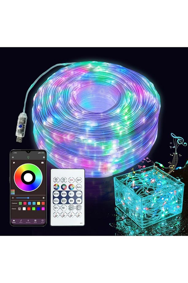 Akıllı RGB Peri Led Şerit 10 Metre Bluetooth ve Kumandalı - 1