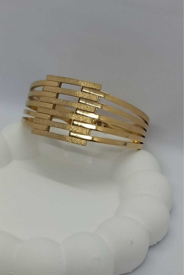 Çelik Simli Kalın Kaburga Model Bileklik - 4