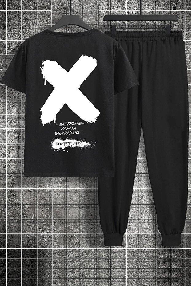 Unisex Sometimes X Printed 2-Piece Tracksuit Set