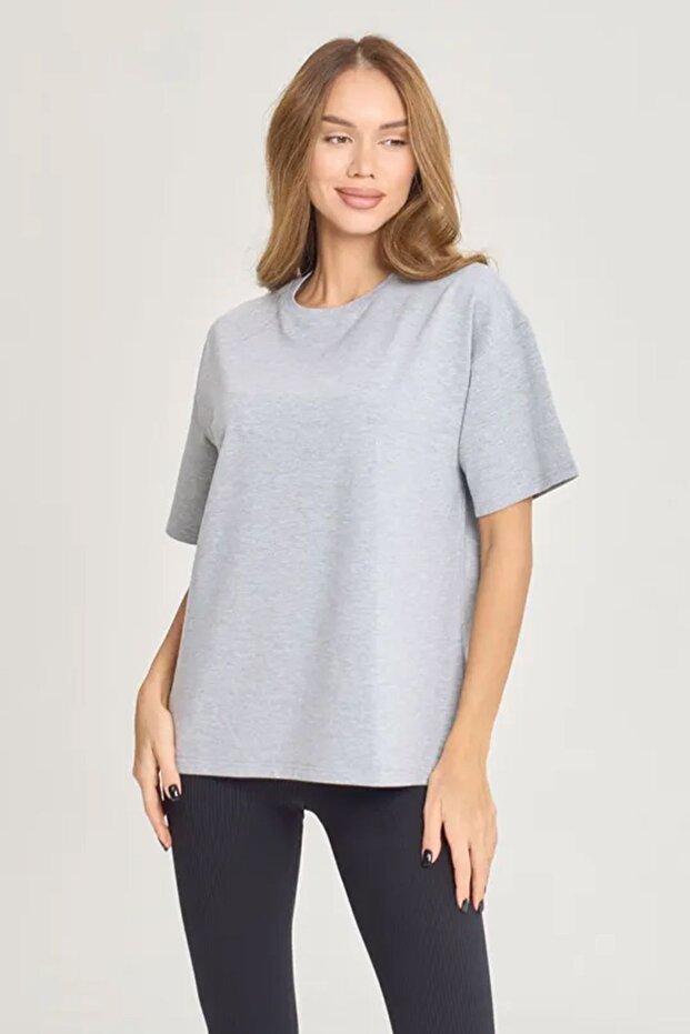 Unisex  Pamuklu Oversize Basic Tshirt - 3