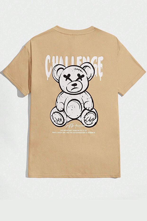 Unisex Chalenge Back Printed Design T-shirt