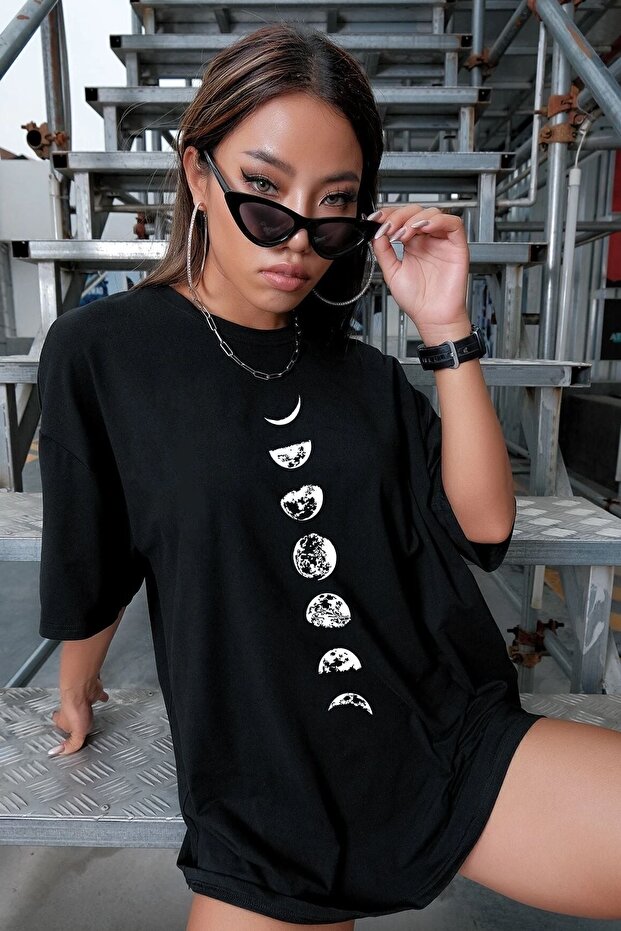 Unisex Moon Phases Printed T-shirt
