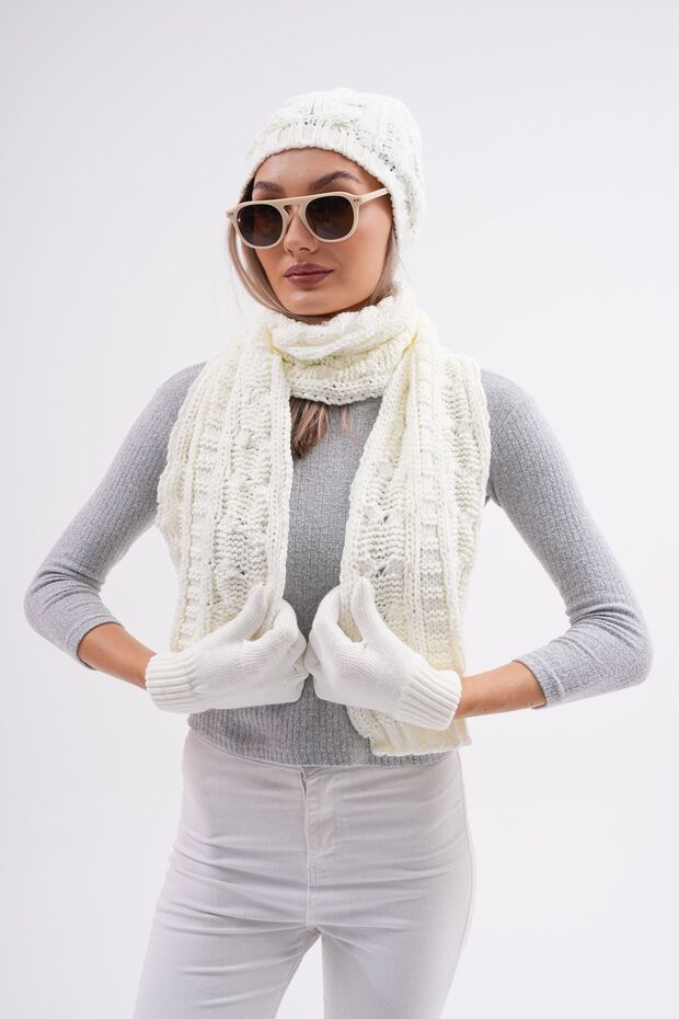 Atkı Bere Eldiven Seti - 4