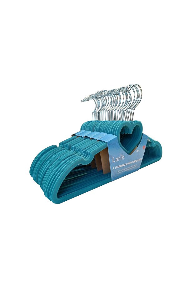 25-Piece Velvet Clothes Hangers Petrol Blue