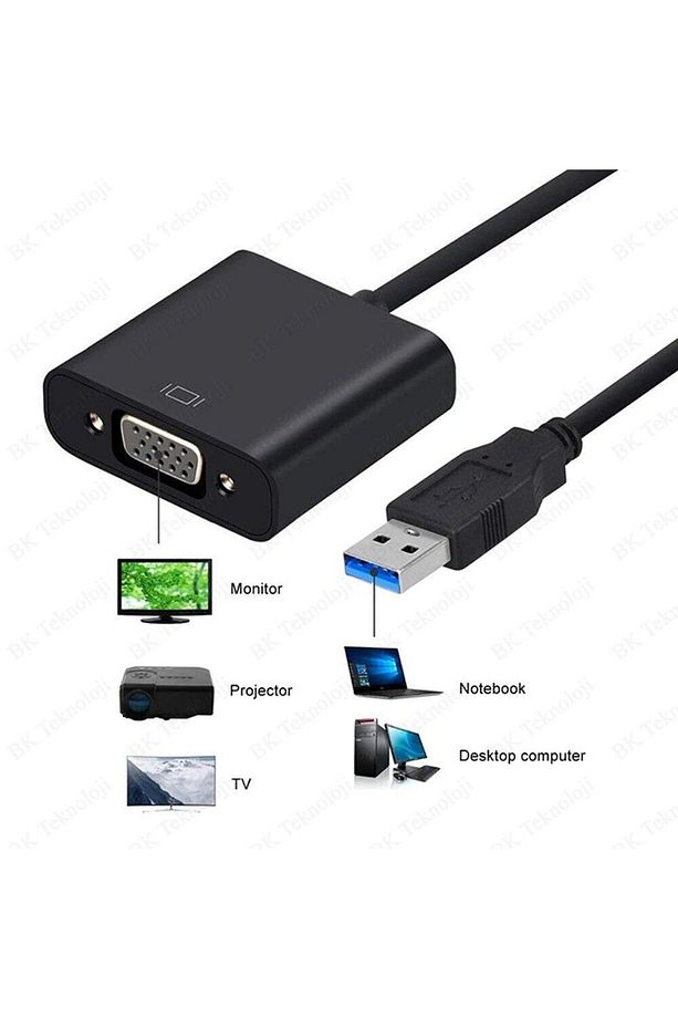 Usb 3.0 To Vga Dönüştürücü Harici Ekran Kartı Çoklu Monitör Adaptörü Win 7/8/10 - 4