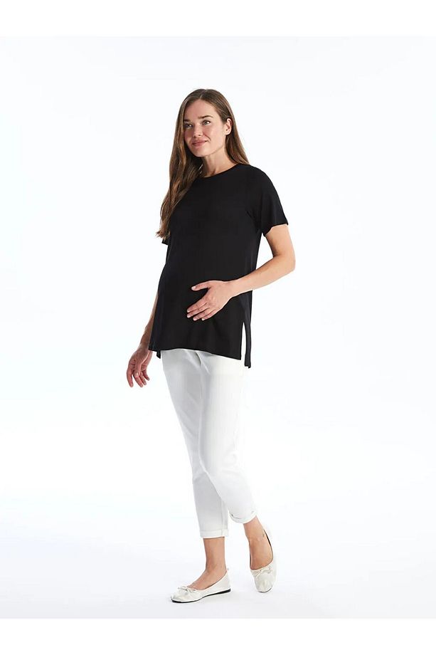 LCW Comfort Bisiklet Yaka Kadın Tişört - 1