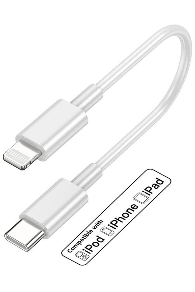Lightning To Usb Type C 20w Hızlı Şarj İphone Uyumlu Data Kablosu 0.25m Kısa Kablo 25cm - 2