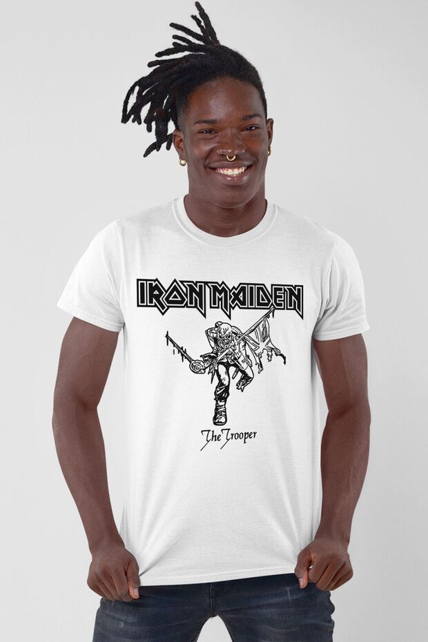 Iron Maiden White Short Sleeve Men's T-Shirt