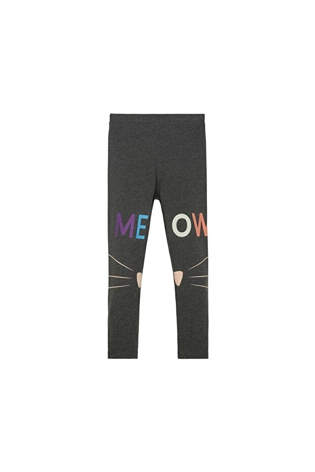 Meow Face Printed Tights