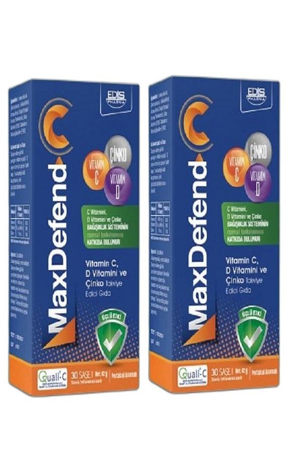 Maxdefend C Vitamini D Vitamini Ve Çinko 30 Saşe X 2 Adet - 1