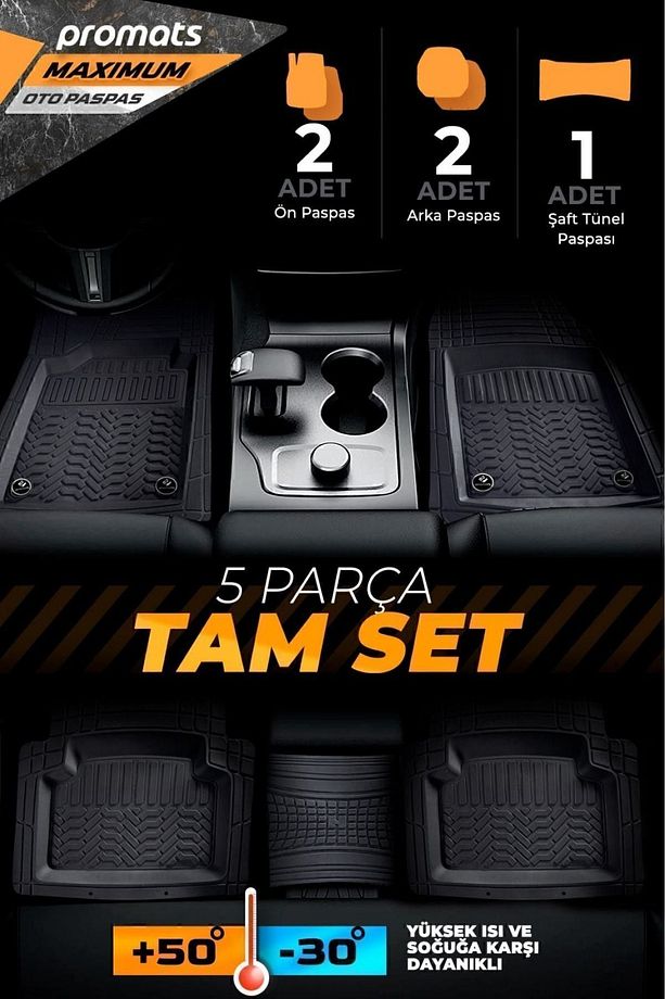 Opel Astra J Hatcback 2010 Model Ve Sonrası Uyumlu Oto Paspas 4d Maximum (siyah) - 5