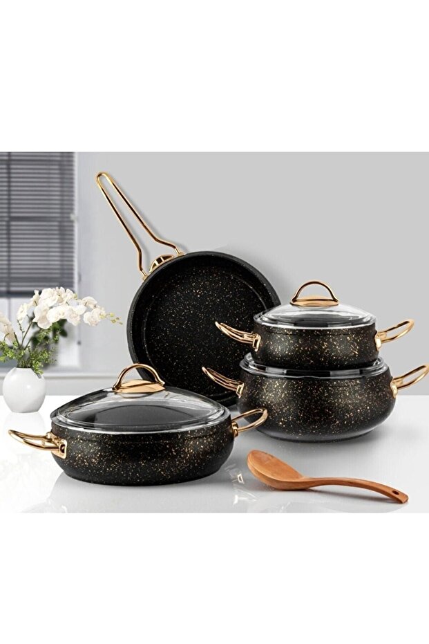 4'lü Granit Seti 7 Parça Elit Set - 1