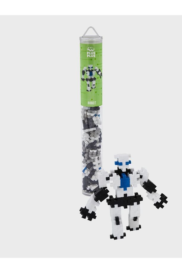 Plus - Plus Minecraft Temalı Silindir Kutuda Robot Lego Yapı Oyuncağı ( 100 Parça ) 4105 - 4
