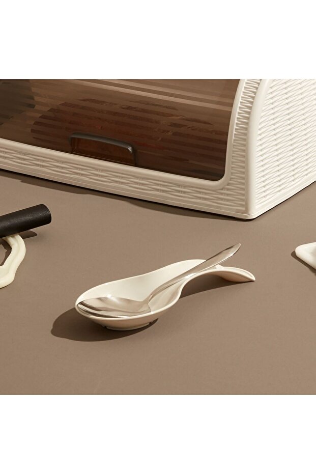 The Price Is for 2 Pieces - Spoon Holder - Horizontal Spoon Holder under the Ladle White Hard Plastic 100% Domestic Production