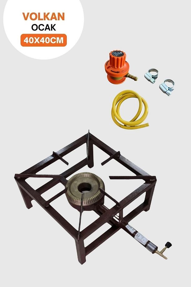 Canavar Ocak Aşçı Ocağı 40*40 Cm Sanayi Tipi Ocak Elektro Boyalı Aparatlı - 1