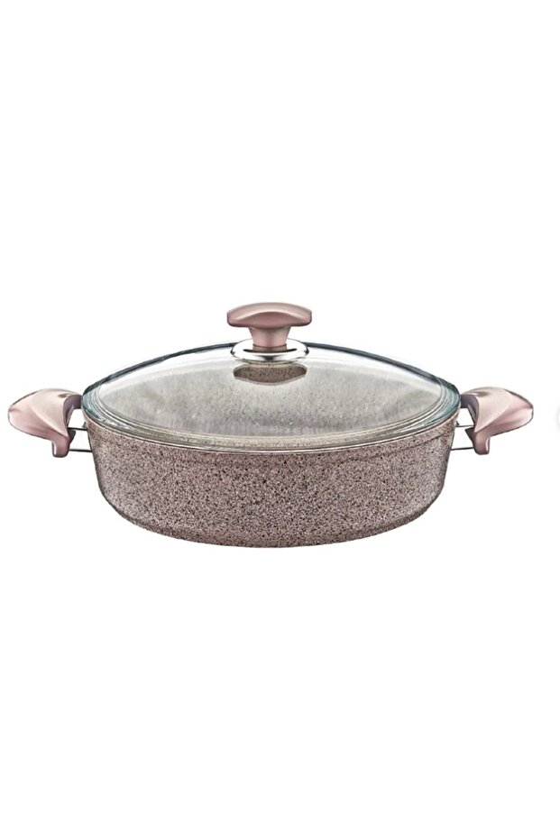 Oms Oms 3310/24 K Pot - Granite Brown, 24x7.5 Cm, 2.75lt Karnıyarık