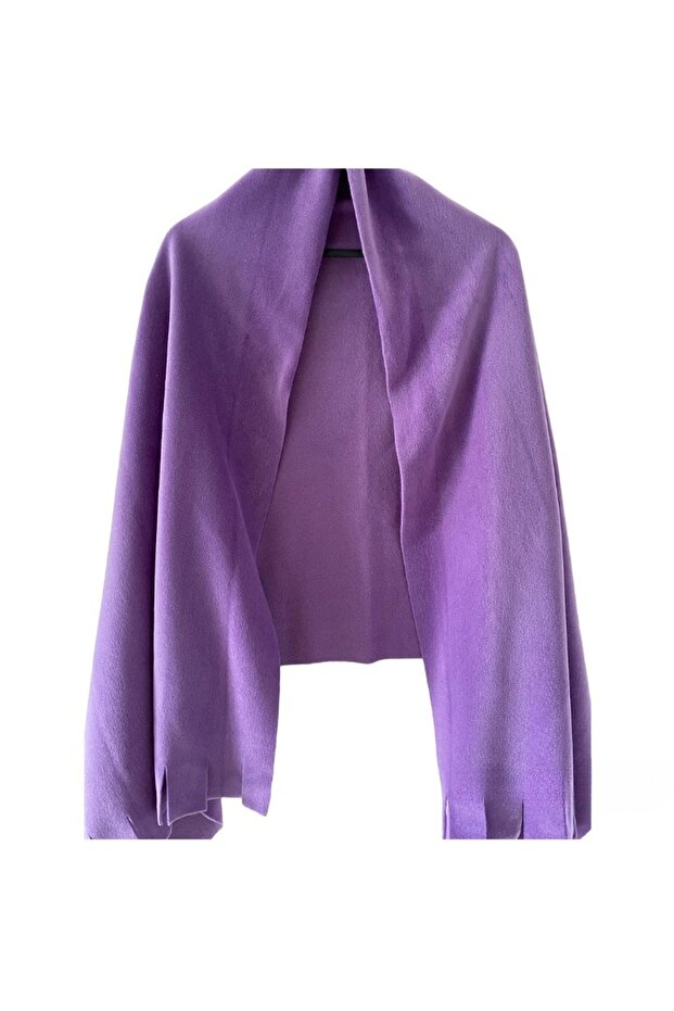 Lilac Winter Fleece Shoulder Shawl Soft Textured Thick Shoulder Shawl Scarf Cafe,Restaurant,Hotel Shawl 75 cm